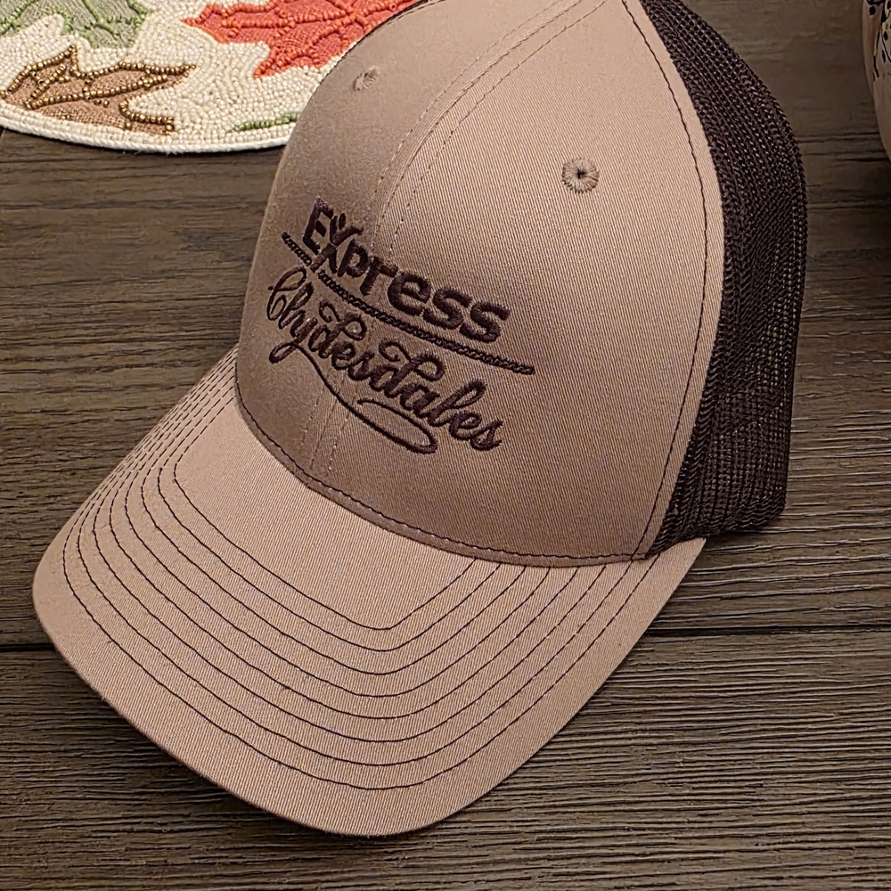 Express Ranch Clydesdales Tan and Brown Mesh Hat - NWOT